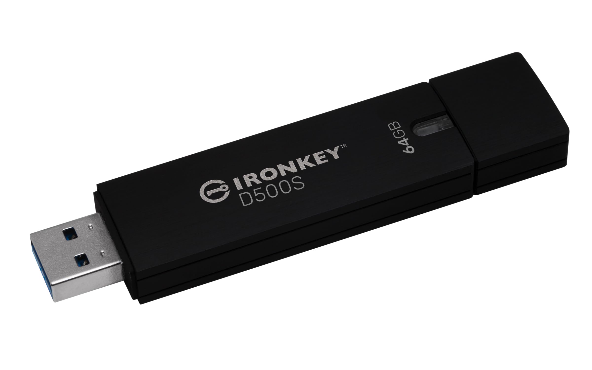Kingston IronKey D500S hardware-encrypted USB flash drive 64GB FIPS 140-3 Lvl 3 (Pending) AES-256 - IKD500S/64GB 64 gb