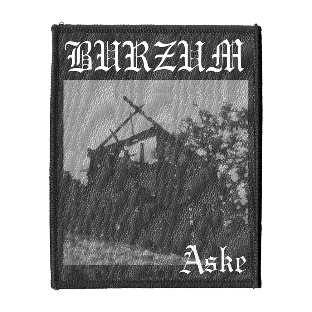 Plastichead Burzum Aske Band Logo Sew On Patch, Black, One size