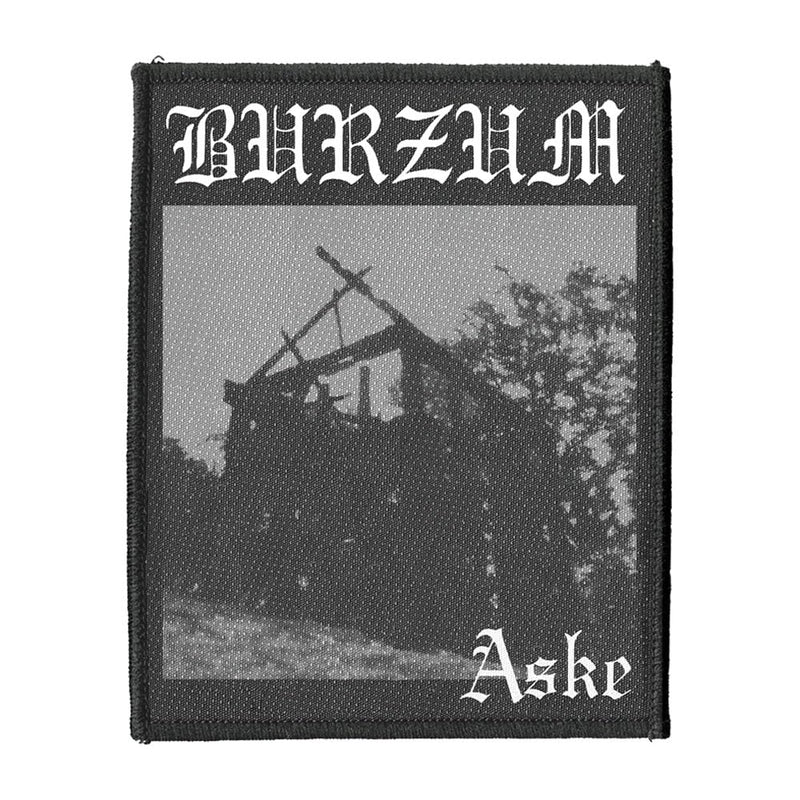Plastichead Burzum Aske Band Logo Sew On Patch, Black, One size
