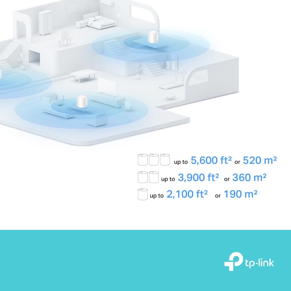 TP-Link Deco X10 AX1500 Whole Home Dual-Band Mesh Wi-Fi 6 System, AI-Driven, Coverage up to 3900ft²,Connect up to 120 devices,Idea for Gaming&4K, Easy Setup, Works with Alexa and Google home,Pack of 2