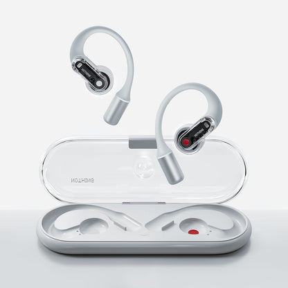 Nothing Ear (open) wireless open headphones with Dual mics and AI Clear Voice, Open Sound Technology, IP54 water resistant, 30 hours of playback and Advanced EQ - White