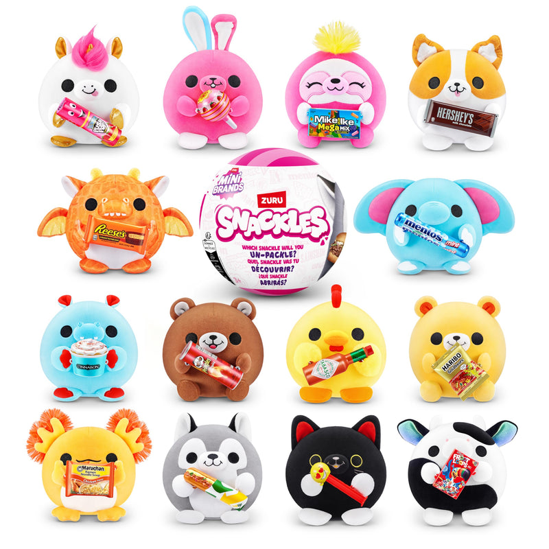 Snackles Small Sized 14 cm by ZURU Cuddly Squishy Comfort Plush with License Snack Brand Accessory (Random Assortment) Series 1 Wave 2