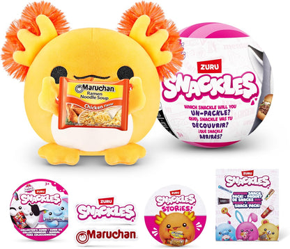 Snackles Small Sized 14 cm by ZURU Cuddly Squishy Comfort Plush with License Snack Brand Accessory (Random Assortment) Series 1 Wave 2