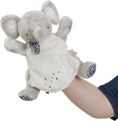 KALOO - Kleine Lieder – Schmusetuch Elefant grau – Schmusetuch Baby – Plüsch Handpuppe 24 cm – Erlebnisspiel – ab Geburt, K210004 Modern