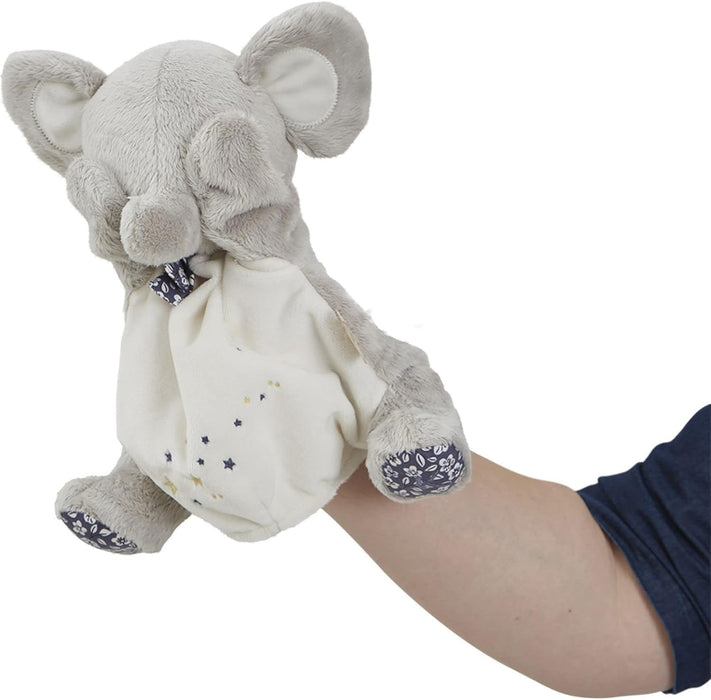 KALOO - Kleine Lieder – Schmusetuch Elefant grau – Schmusetuch Baby – Plüsch Handpuppe 24 cm – Erlebnisspiel – ab Geburt, K210004 Modern