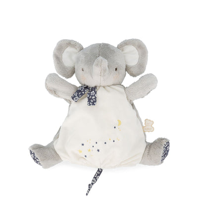 KALOO - Kleine Lieder – Schmusetuch Elefant grau – Schmusetuch Baby – Plüsch Handpuppe 24 cm – Erlebnisspiel – ab Geburt, K210004 Modern