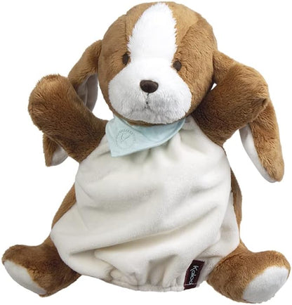 KALOO - Les Amis - Schmusetuch Handpuppe Tiramisu der Hund, 30 cm - ab der Geburt, K970022