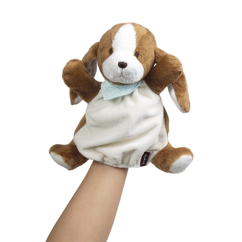 KALOO - Les Amis - Schmusetuch Handpuppe Tiramisu der Hund, 30 cm - ab der Geburt, K970022