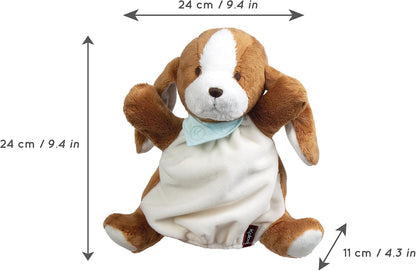 KALOO - Les Amis - Schmusetuch Handpuppe Tiramisu der Hund, 30 cm - ab der Geburt, K970022