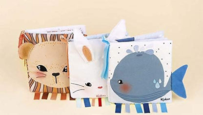 Kaloo K962782 weiches Aktivitätsbuch für Babys „The Angry Fox“