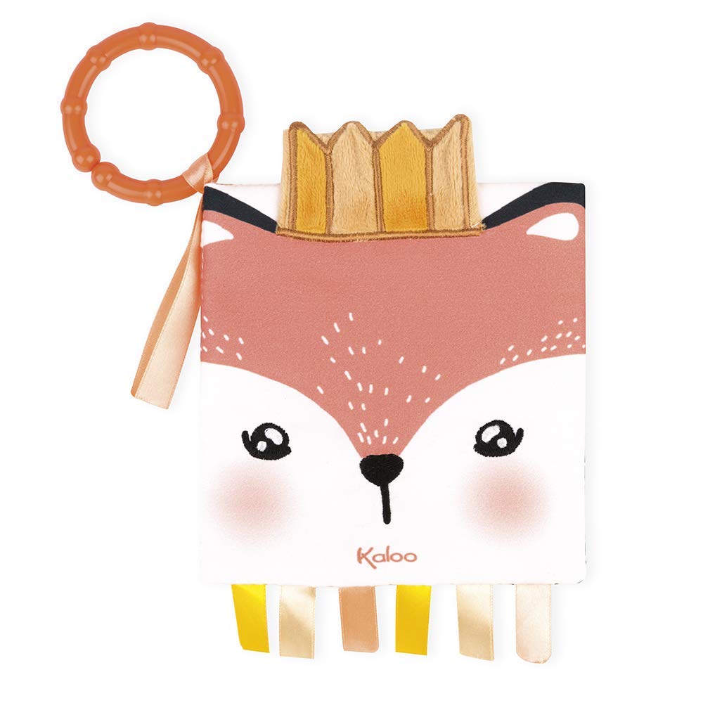 Kaloo K962782 weiches Aktivitätsbuch für Babys „The Angry Fox“