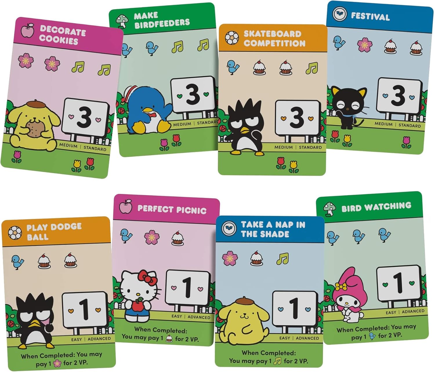 Hello Kitty: Day at The Park - Tile Laying Family Board Game, Play As Hello Kitty Characters, Officially Licensed, Ages 8+, 2-4 Players
