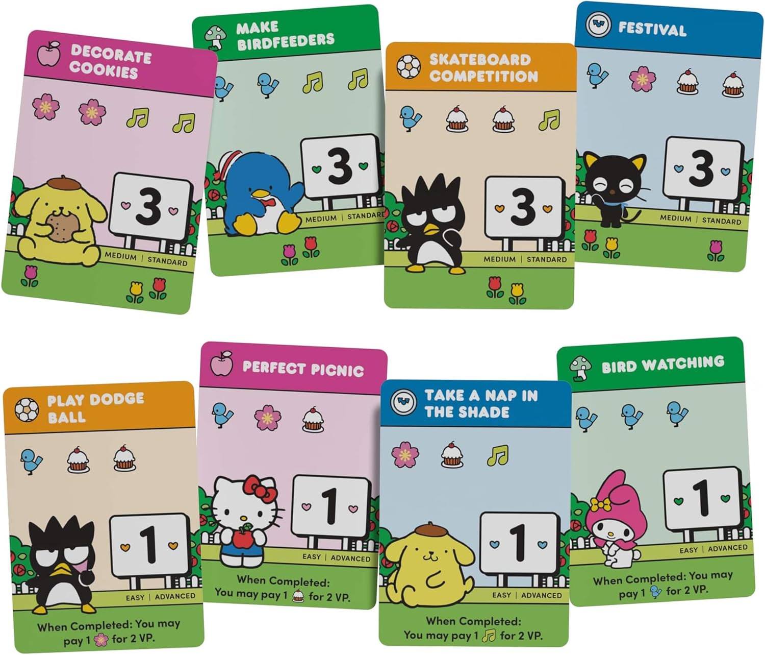 Hello Kitty: Day at The Park Deluxe - Tile Laying Family Board Game, Play As Hello Kitty Characters, Licensed, Ages 6+, 2-4 Players