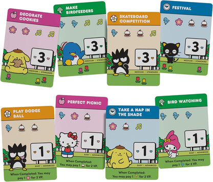 Hello Kitty: Day at The Park Deluxe - Tile Laying Family Board Game, Play As Hello Kitty Characters, Licensed, Ages 6+, 2-4 Players