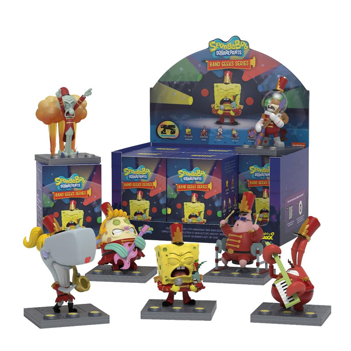 Mighty Jaxx SpongeBob SquarePants Band Geek Series | Sealed Tray of 6 - Contains No Duplicates | Blind Box Toy Collectible Figurines
