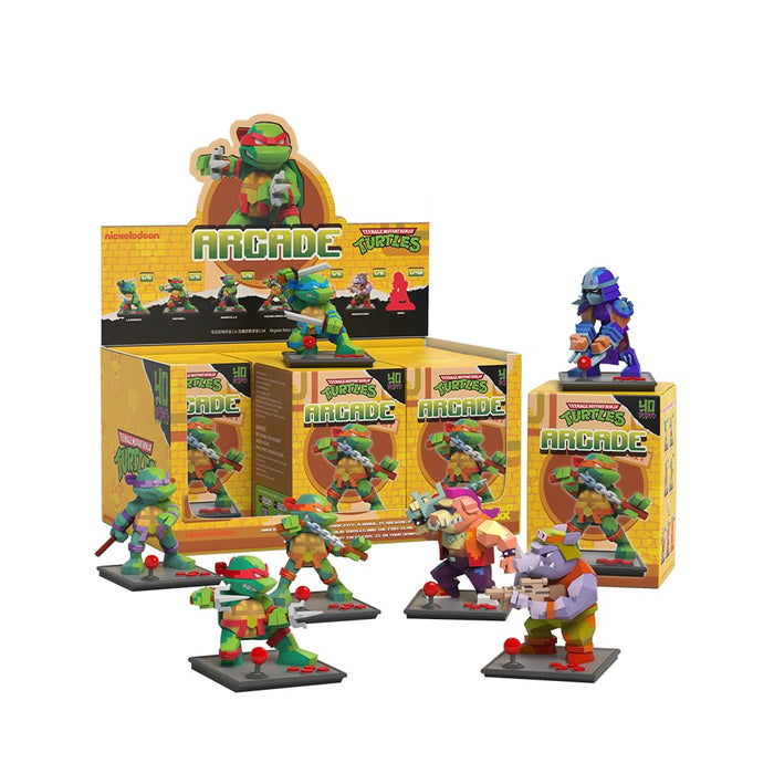 Mighty Jaxx Arcade: Teenage Mutant Ninja Turtles | Sealed Tray of 6 - Contains No Duplicates | Blind Box Toy Collectible Figurines