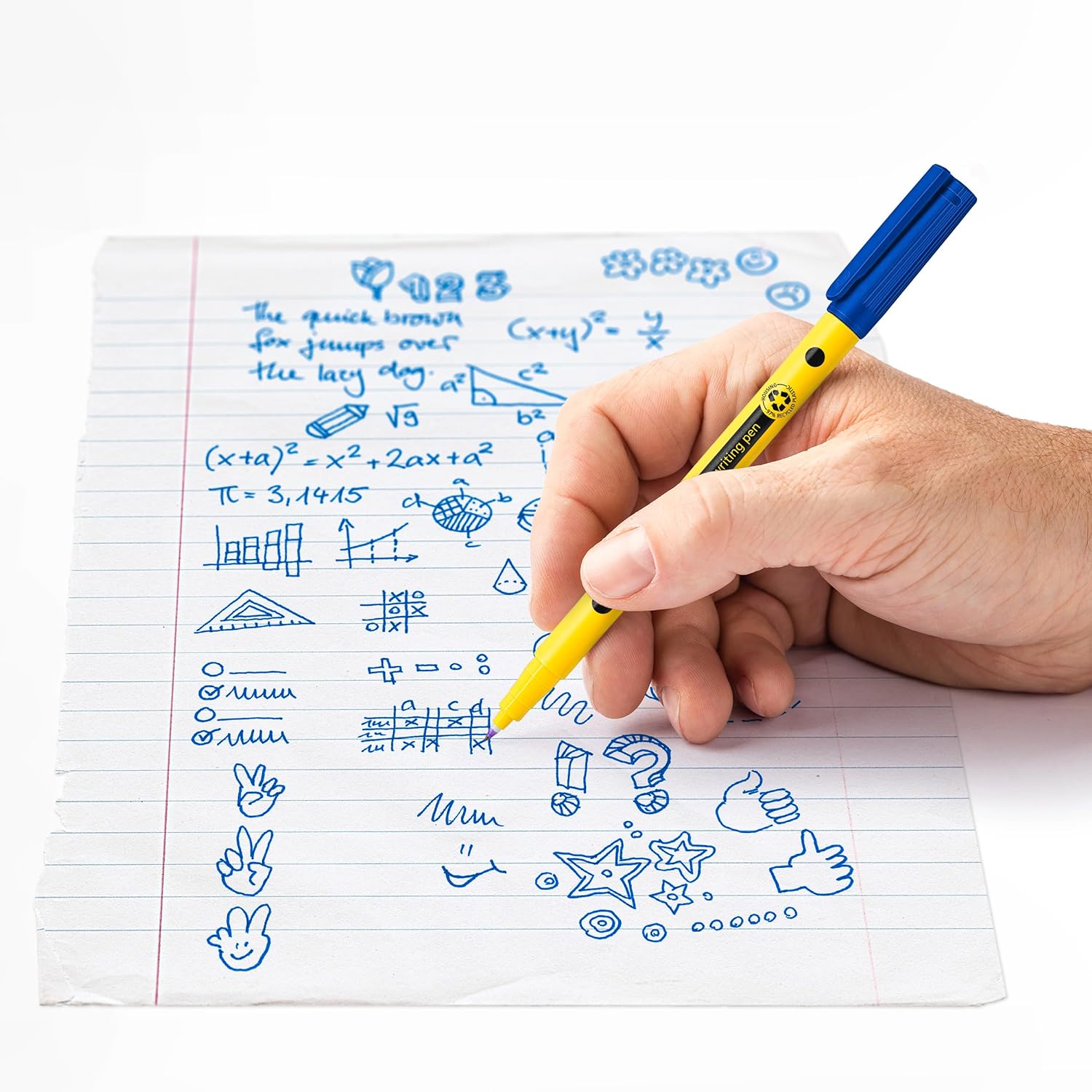 STAEDTLER Noris writing pen 307, Fineliner mit stabiler, eindrucksicherer Spitze, Gehäuse aus 97% recyceltem Plastik, Linienbreite F- Fein, 307-2