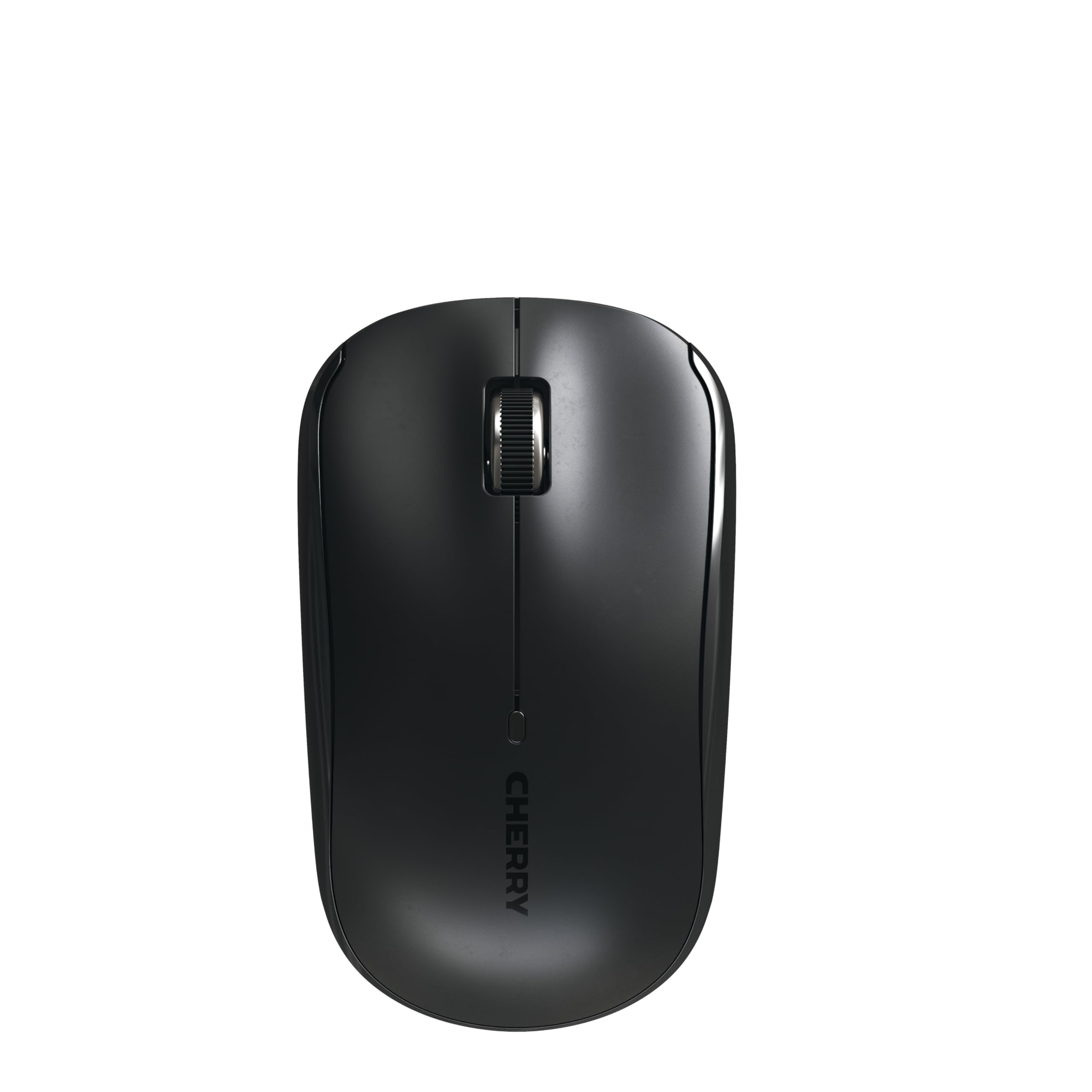 CHERRY MW 2200, Wireless Laptop Mouse, 2.4 GHz RF, Ambidextrous, 1300 dpi, Chrome-Plated Scroll Wheel, incl. Transport Bag, Battery-Operated, Black