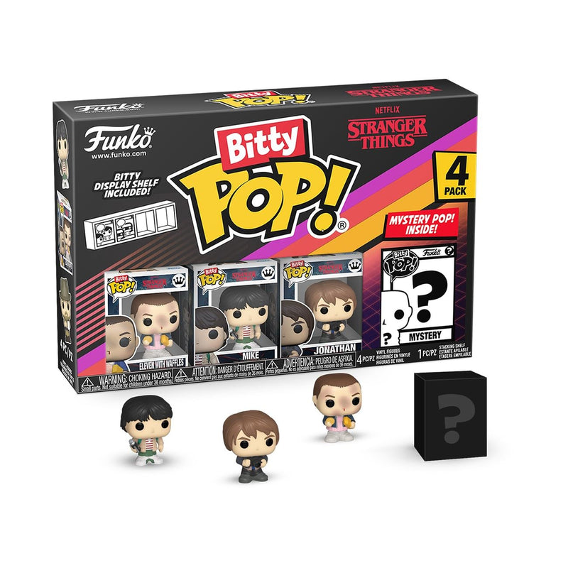 Funko Pop! Bitty: Stranger Things - Eleven with Waffles, Mike, Jonathan, and Mystery Chase Figure (Style May Vary)