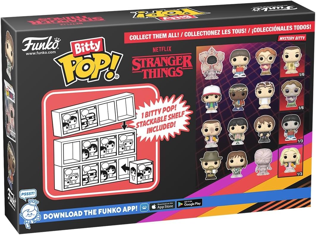 Funko Pop! Bitty: Stranger Things - Eleven with Waffles, Mike, Jonathan, and Mystery Chase Figure (Style May Vary)