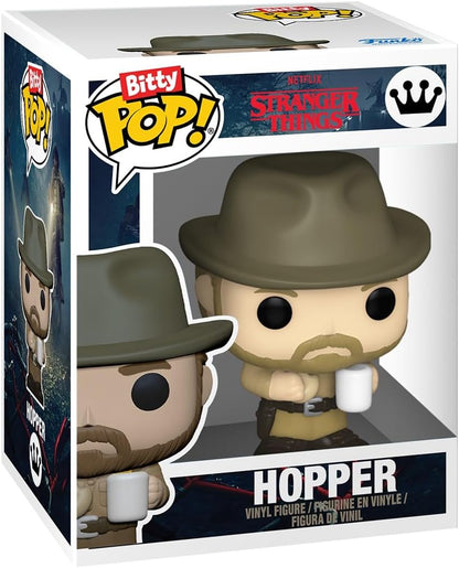 Funko Pop! Bitty: Stranger Things - Hopper, Joyce, Demogorgon (Closed Face), and Mystery Chase Figure (Style May Vary)