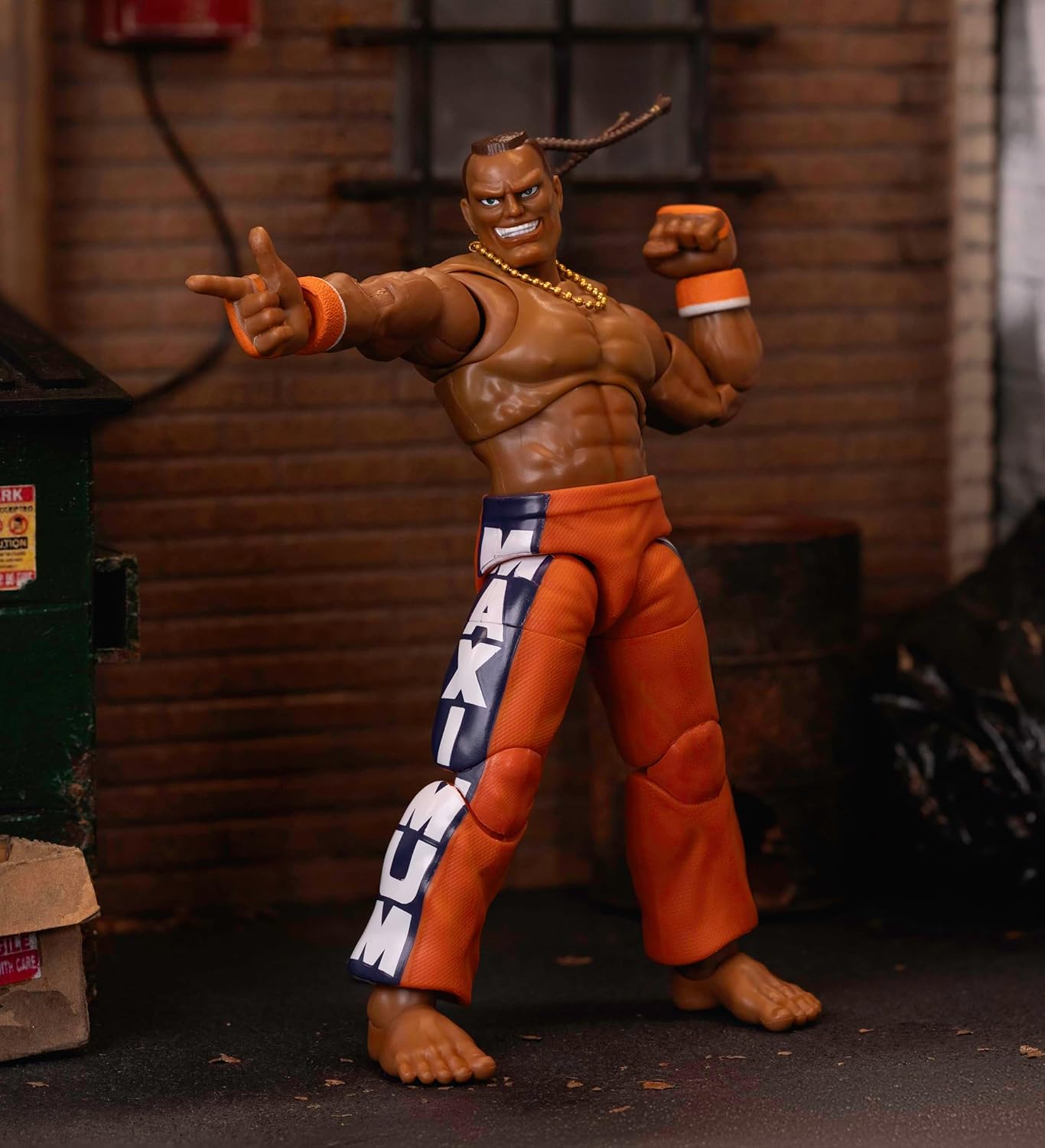Jada Toys – Street Fighter II Dee Jay Action Figure Wave 3 – 1:12 Scale, 6" Tall, Interchangeable Heads, Hands & Accessories