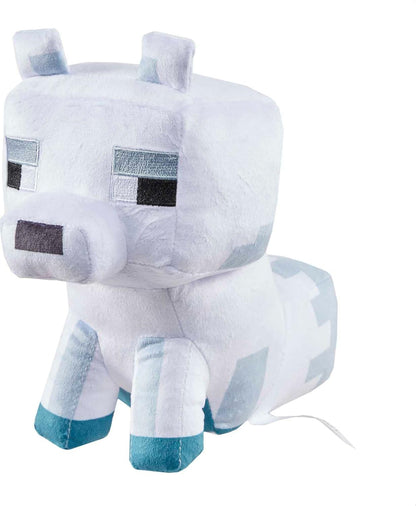 Minecraft Basic Arctic Fox Plush, Video-Game Character Soft Doll, Collectible Toy Gift for Ages 3 Years & Older