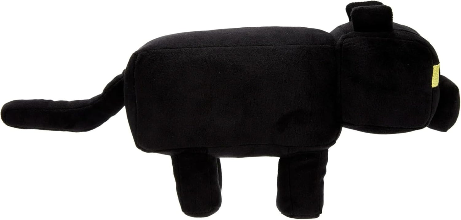Minecraft Black Cat Plush Character, 8-inch Collectible Soft Doll Inspired by The Video Game