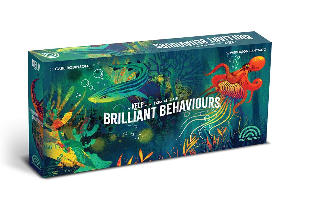 Brilliant Behaviours, Mini Expansion Set for Kelp - Shark vs. Octopus • 2 Player Game • Strategy Board Game, Asymmetric Gameplay • Authentic Copy • English, Ages 10+ • Made by Wonderbow Games