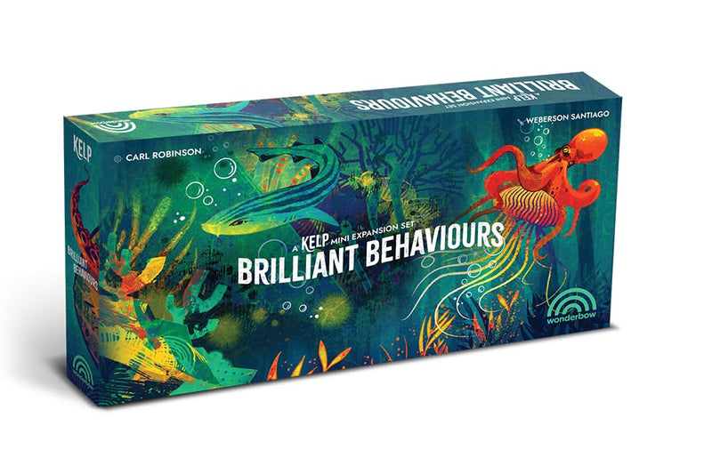Brilliant Behaviours, Mini Expansion Set for Kelp - Shark vs. Octopus • 2 Player Game • Strategy Board Game, Asymmetric Gameplay • Authentic Copy • English, Ages 10+ • Made by Wonderbow Games