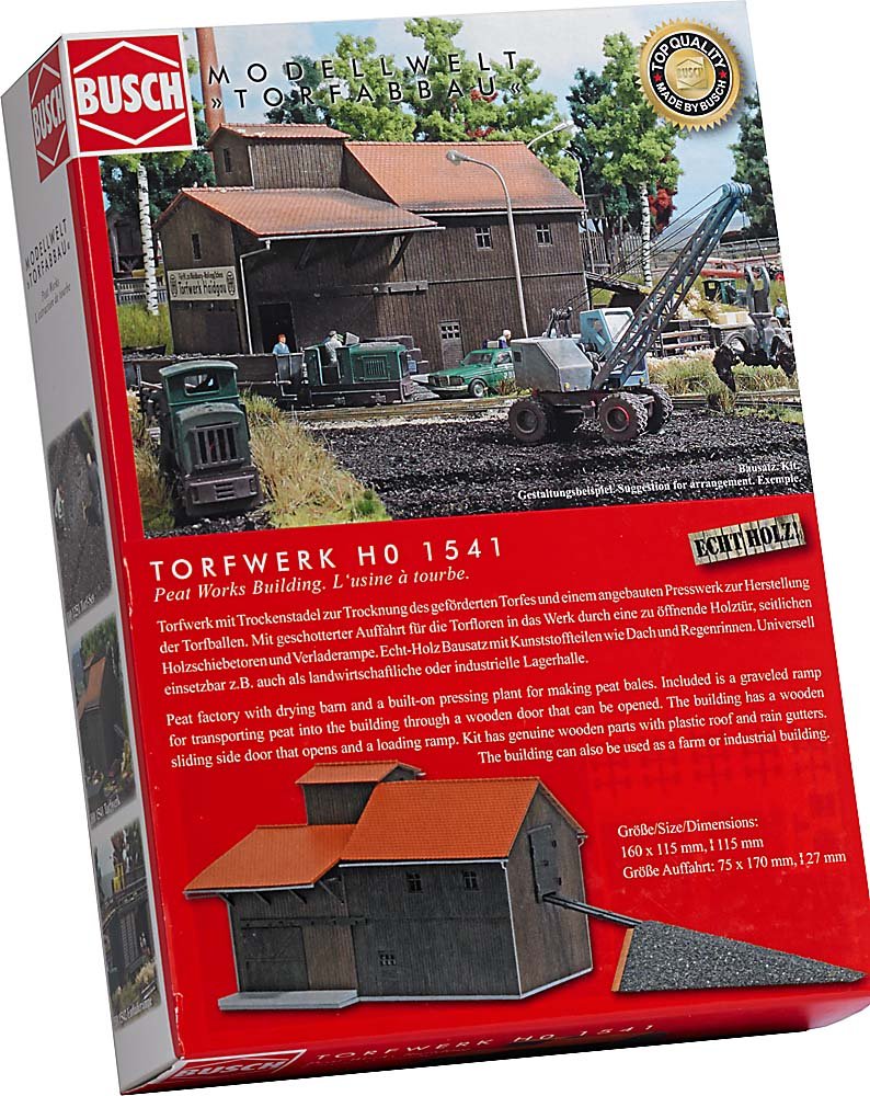 Busch Brio 1541 - Modellino Struttura per essiccamento Torba con rampa