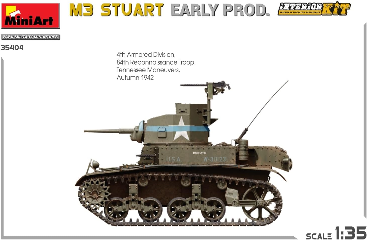 Miniart - m3 stuart 1/35 - miniart 35404