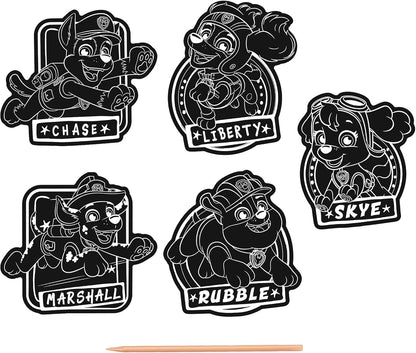 Paw Patrol, adesivi Scratch Art, dai 3 anni in su