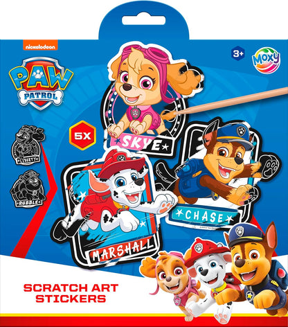 Paw Patrol, adesivi Scratch Art, dai 3 anni in su