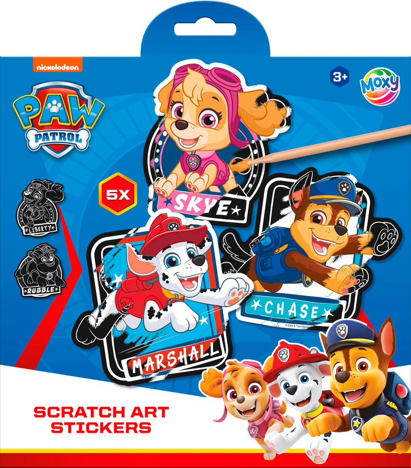 Paw Patrol, adesivi Scratch Art, dai 3 anni in su