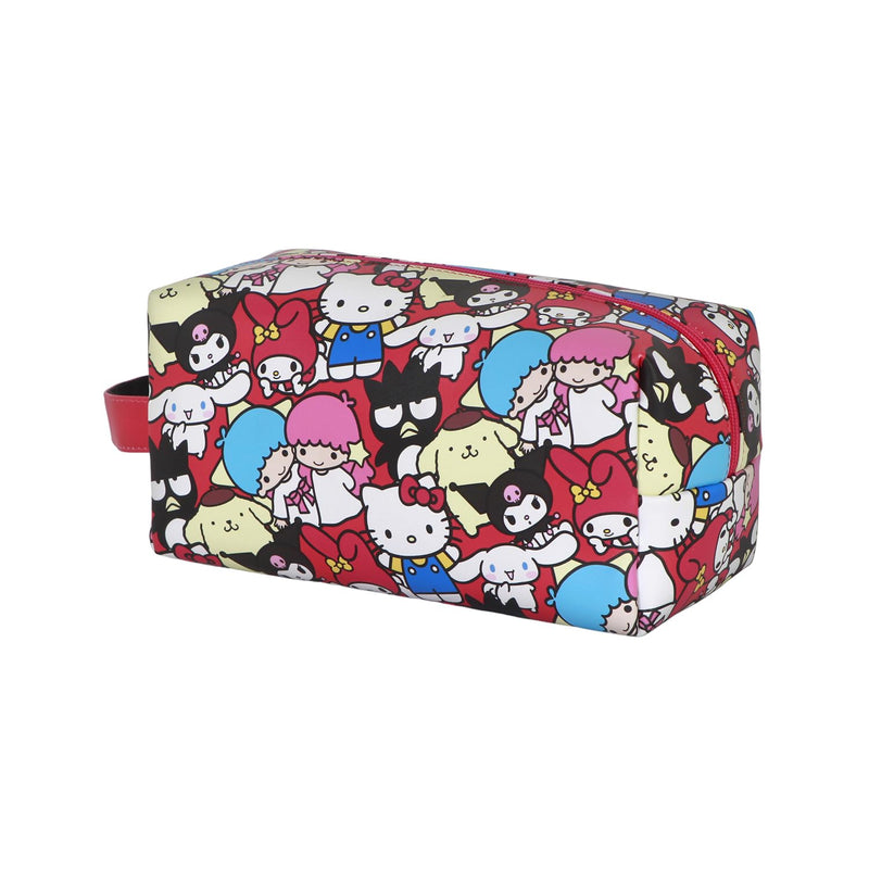 Sanrio Hello Kitty Friends-Borsa da Toilette da Viaggio Brick PLUS, Multicolore, 27 x 13 cm