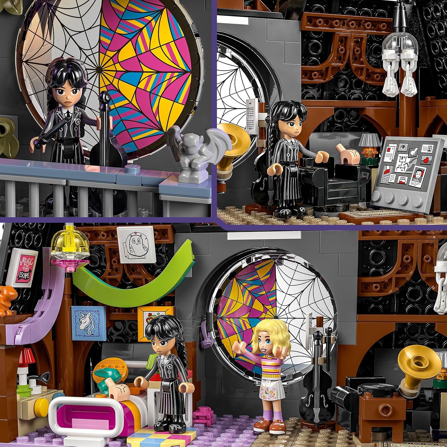 LEGO Wednesday Addams Figure Set, Collectible Building Toy for Kids, Includes 2 Faces & Outfits, plus Classic Character Thing for Creative Role Play, Birthday Gift for Girls and Boys 76780