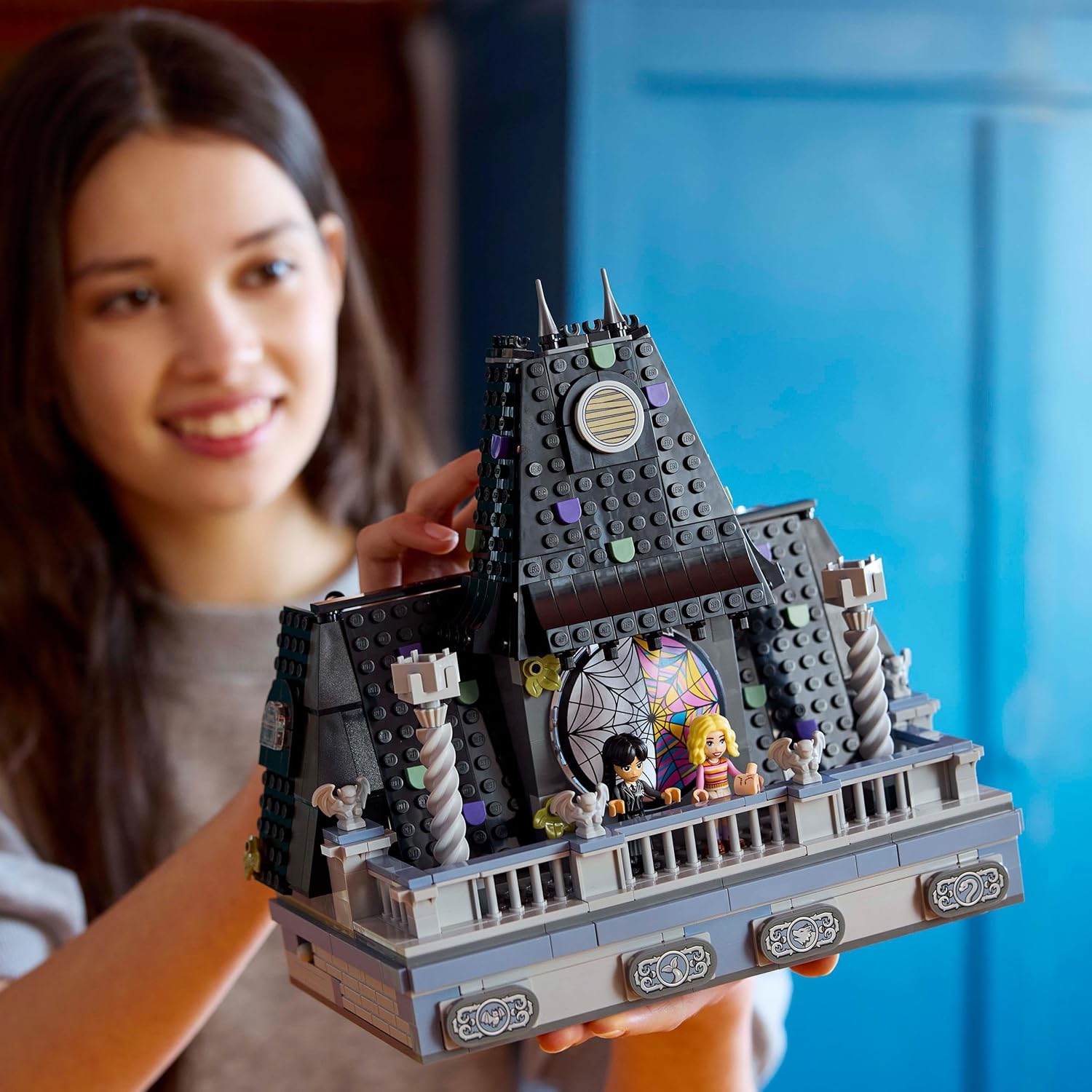LEGO Wednesday Addams Figure Set, Collectible Building Toy for Kids, Includes 2 Faces & Outfits, plus Classic Character Thing for Creative Role Play, Birthday Gift for Girls and Boys 76780