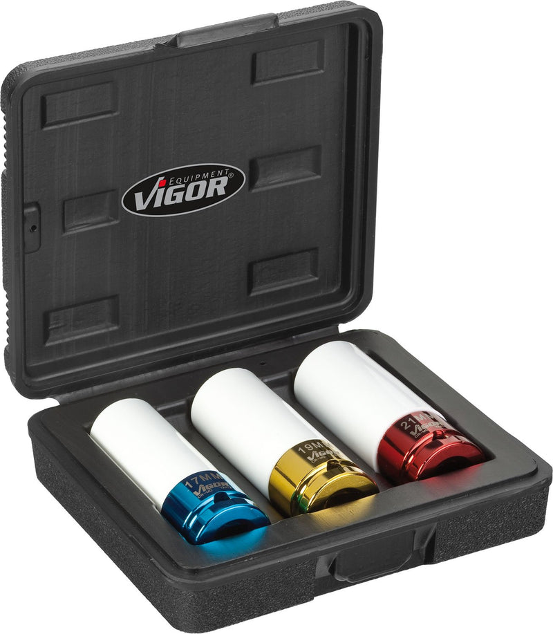 Vigor V2522 Kracht-Dopsleutelinzetset 1/2 (12.5 Mm) 3-Delig
