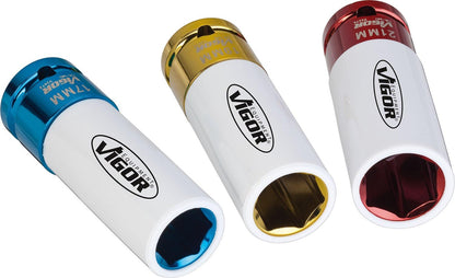 Vigor V2522 Kracht-Dopsleutelinzetset 1/2 (12.5 Mm) 3-Delig