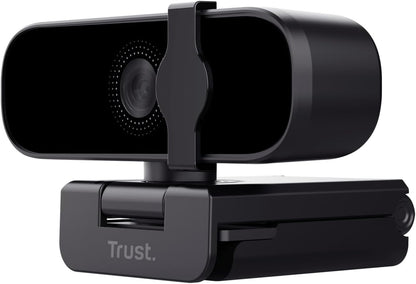 Trust Tanor 1080p Webcam for PC, Full HD USB Web Cam with Privacy Cover, 30 FPS Computer Camera with Microphone, 85% Recycled Plastics, Universal Stand, Webcam for Laptop Desktop Mac Windows