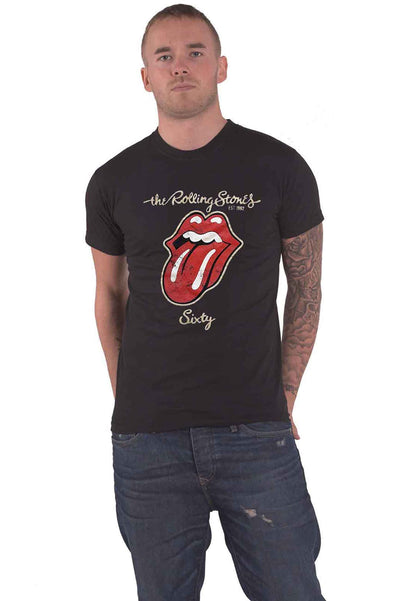 T-Shirt # Small Unisex Black # Sixty Plastered Tongue