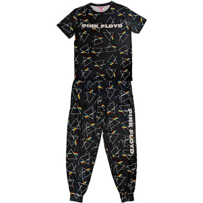 Pyjamas # Large Unisex Black # Prism Repeat