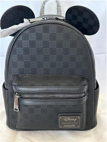 Loungefly Mickey Mouse Checkered Texture Mini Backpack