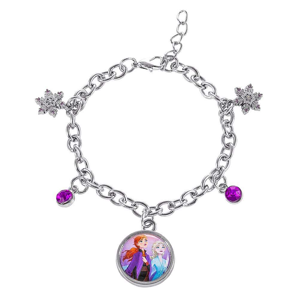 Disney - Frozen II Anna & Elsa Multicoloured Enamel Costume Charm Bracelet