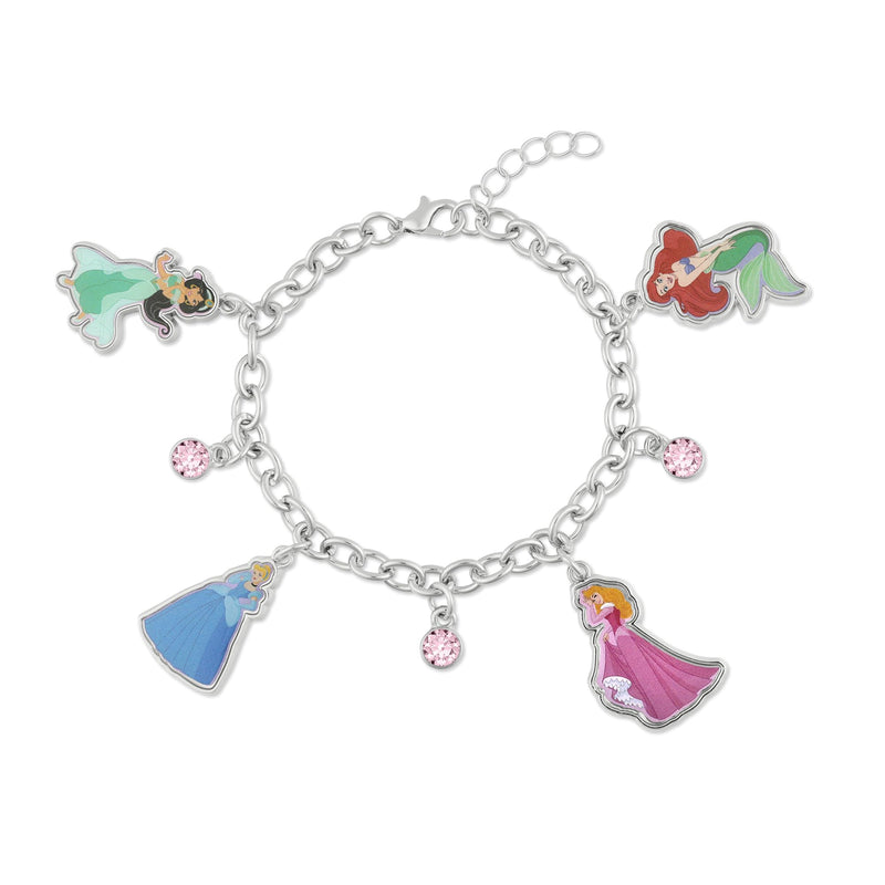 Disney - Princess Multicoloured Enamel Costume Crystal Charm Bracelet