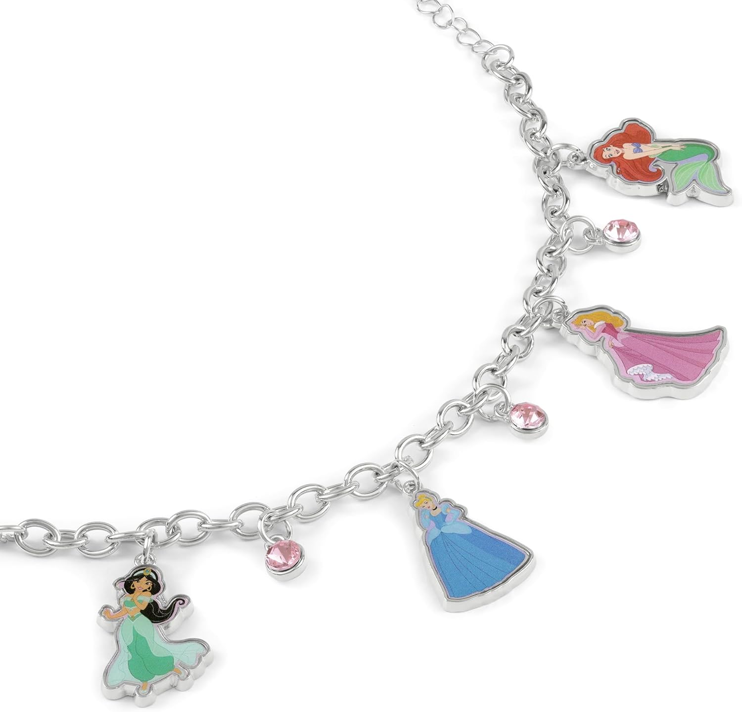Disney - Princess Multicoloured Enamel Costume Crystal Charm Bracelet