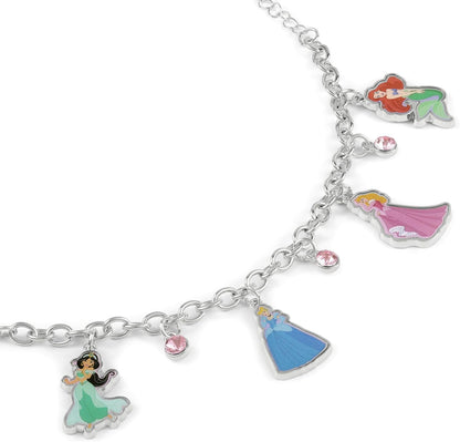 Disney - Princess Multicoloured Enamel Costume Crystal Charm Bracelet
