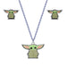 Disney - The Mandalorian Grogu The Child Green and Black Earring and Pendant Set