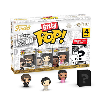 Funko Bitty Pop HP GOF - Harry 4 stuks mysterie minifiguur in verrassing - 2,2 cm - Harry Potter verzamelbaar - stapelbaar rek inbegrepen - cadeau-idee - taartdecoratie